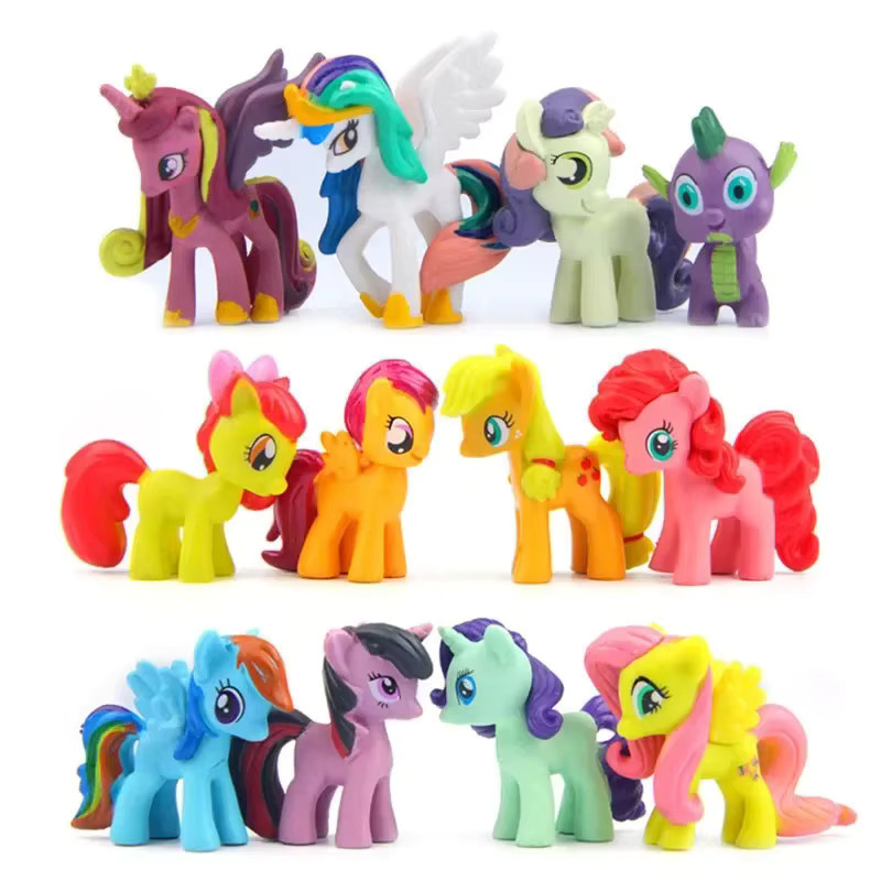 Hasbro My Little Pony Twilight Sparkle Fluttershy Pinkie Pie Puppe, 12-teiliges Set - Bild 2