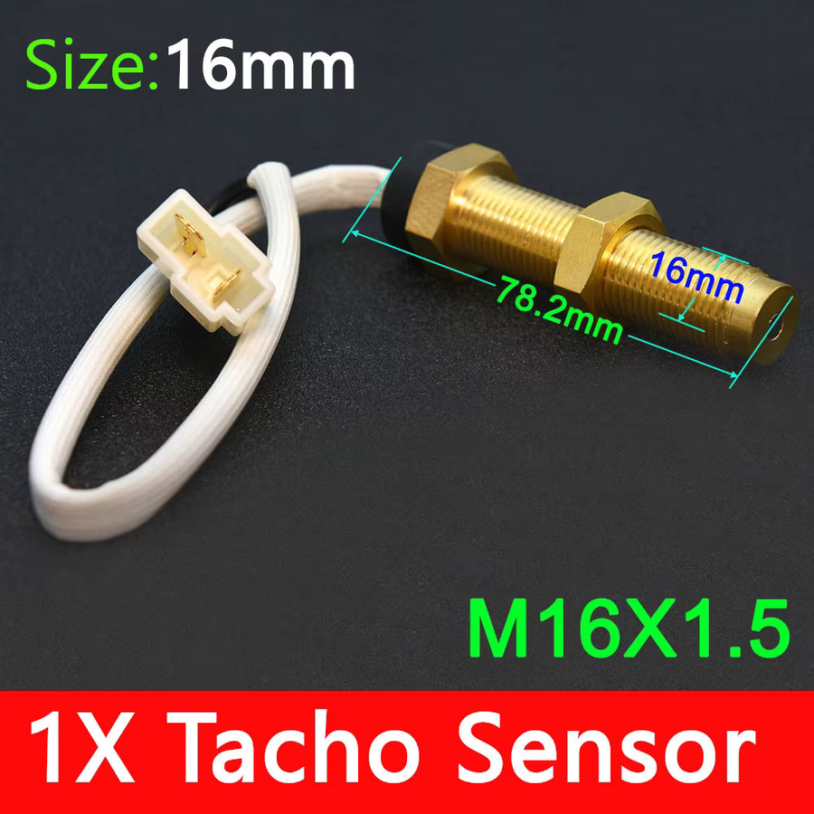 RYSJM Dieselmotor Drehzahlmesser Sensor M16 M18 für Marine, Auto und Boot, 12 V/24 V, Gold - Bild 2