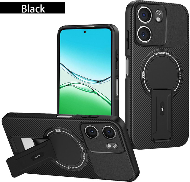 Magnetische Handyhülle für OPPO Reno14 F und Reno 14 FS als Schutz-Rückabdeckung in Schwarz oder Rot - Bild 1