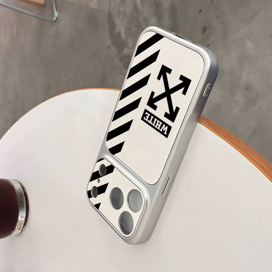 O-Off Luxuriöse Handyhülle mit Lammleder-Textur in Weiß für iPhone 17 Air 16 15 14 Plus 13 12 11 X - Bild 2