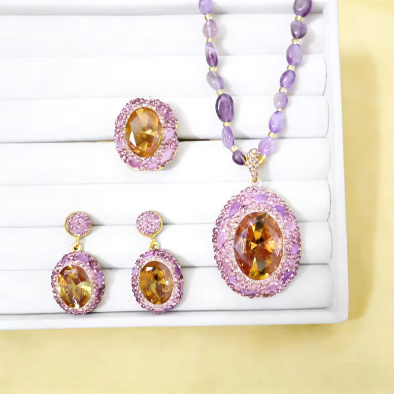 Schmuckset mutu, Amethyst, Kristallquarz, Sultanit, Damen - Bild 2