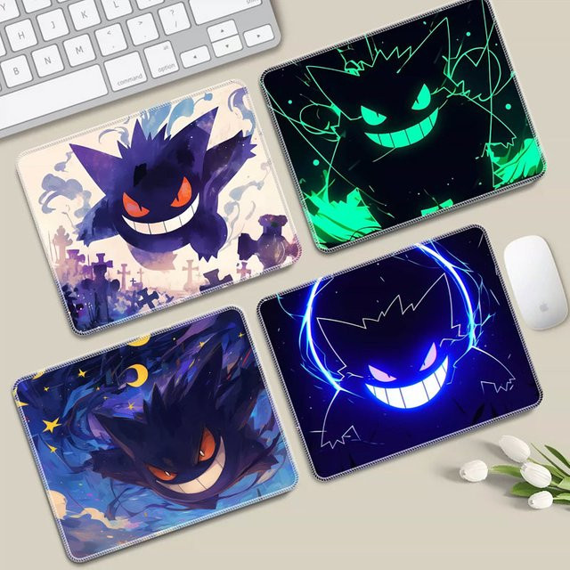Rutschiges Pokémon Mauspad von Bandai mit Pikachu und Gengar Design, Multicolor, B x H: 26 x 21 cm - Bild 1