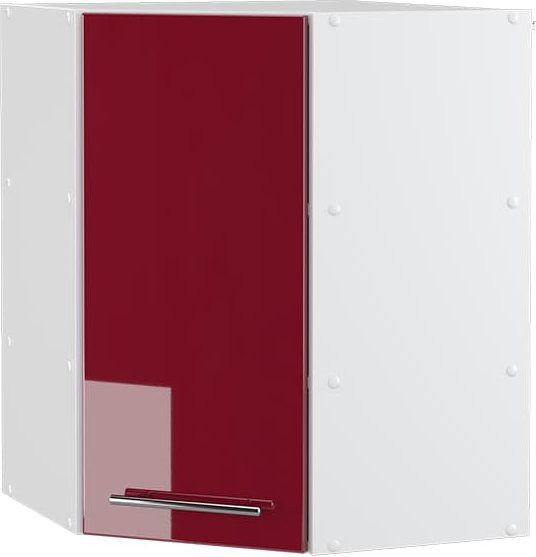 Vicco Eckhängeschrank Fame-Line Küchenschrank Bordeaux Hochglanz Edelgrau Breite: 57 cm - Bild 1