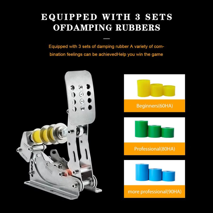 SIMJACK Ultimate Pedals Sim-Racing-Pedale für PC mit Drucksensor Lastzelle und HE Hydraulik in Silber - Bild 2