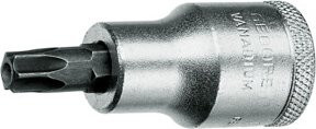 Gedore ITX 19 B T55 Schraubendrehereinsatz 1/2 Zoll TX Stift in Silber aus Stahl - Bild 1
