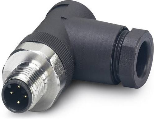 Phoenix Contact 1553226 Sensor-Aktor-Steckverbinder M12 Stecker gewinkelt unkonfektioniert Polzahl 4 Farbe Schwarz - Bild 1