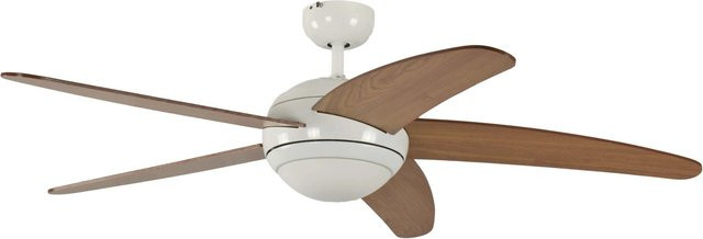 Pepeo Deckenventilator Melton Weiß - Ahorn 132 cm mit Beleuchtung und Fernbedienung - Bild 1