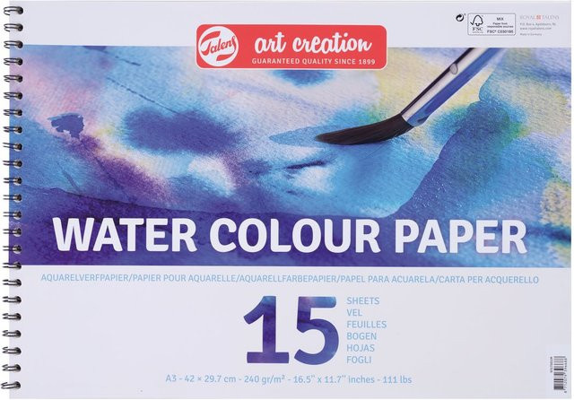 Talens Aquarellpapier für Professionals, Weiß, DIN A3 - Bild 1