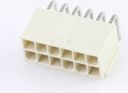 Molex Einbau-Buchsenleiste Standard Weiß, 12 Polzahl, Rastermaß: 4.20 mm - Bild 1