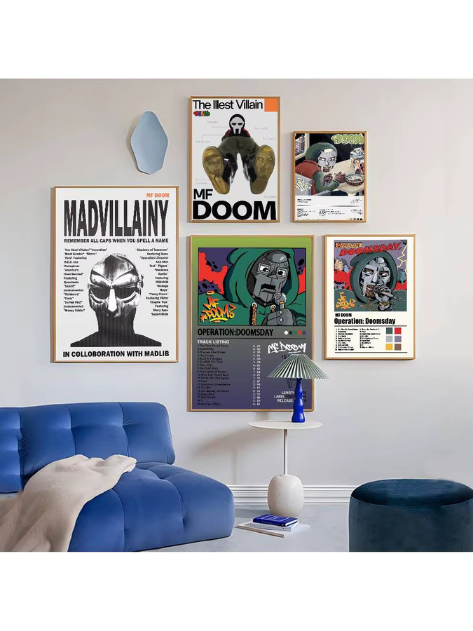 MF Doom Comic-Album Selbstklebendes Kunstposter in Mehrfarbig mit Abstraktem Illustration-Design - Bild 7