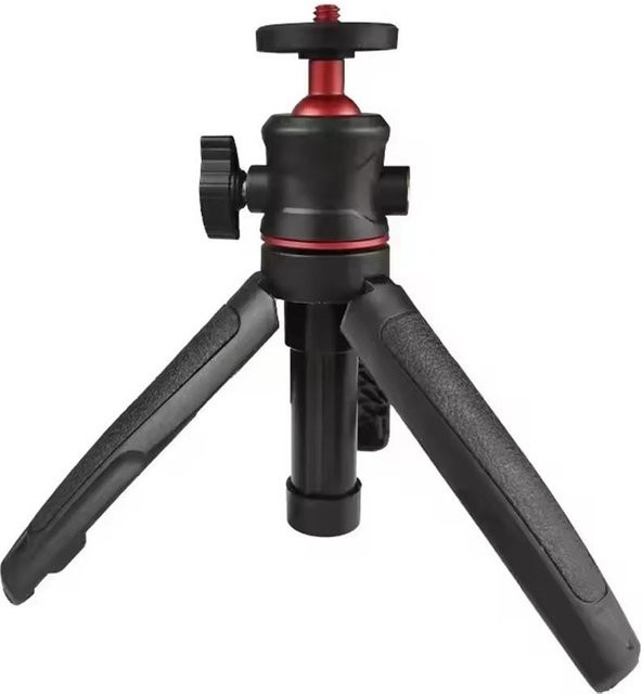 FANGTUOSI Mini-Stativ Schwarz Faltbarer Einbeinständer mit 1/4 Zoll Halterung für DSLR, Android und iPhone Smartphones - Bild 1