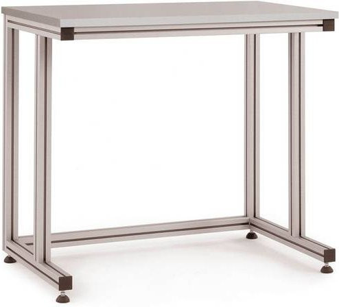 Manuflex AA7011 Pulttisch aus Aluminium mit Melaminplatte für stehende Tätigkeiten, B/T/H: 100 x 80 x 90-91,7 cm - Bild 1