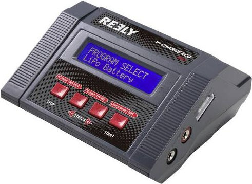 Reely V-Charger ECO 80 Multifunktionsladegerät für Modellbau in Schwarz, unterstützt Blei, NiMH, NiCd, LiPo, LiIon, LiHV und Blei-Calcium - Bild 1