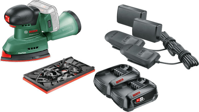 Bosch Universal Sander 18V-10 Starterset mit 2x 2,5-Ah Akkus - Bild 1