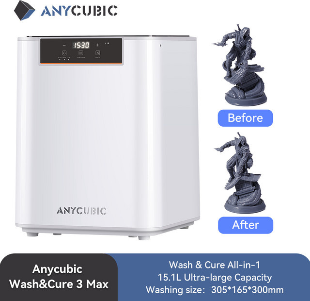 Anycubic Wash&Cure 3 Max Wasch- und Heilgerät für Kunstharz in Weiß mit 15,1 l Kapazität - Bild 1