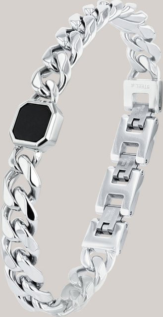 Joop! Panzer-Armband, Edelstahl, Silber, Herren - Bild 1