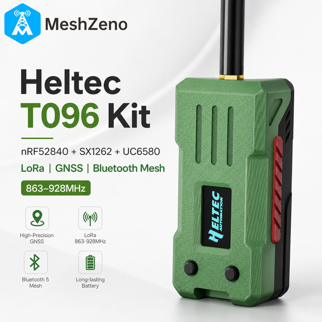 Heltec Mesh Node T096 Kit Entwicklungsboard für Meshtastic Tracker mit 863-928MHz LoRa und 28 dBm Hochleistungs-Chip, kompatibel mit Meshcore und Arduino - Bild 1