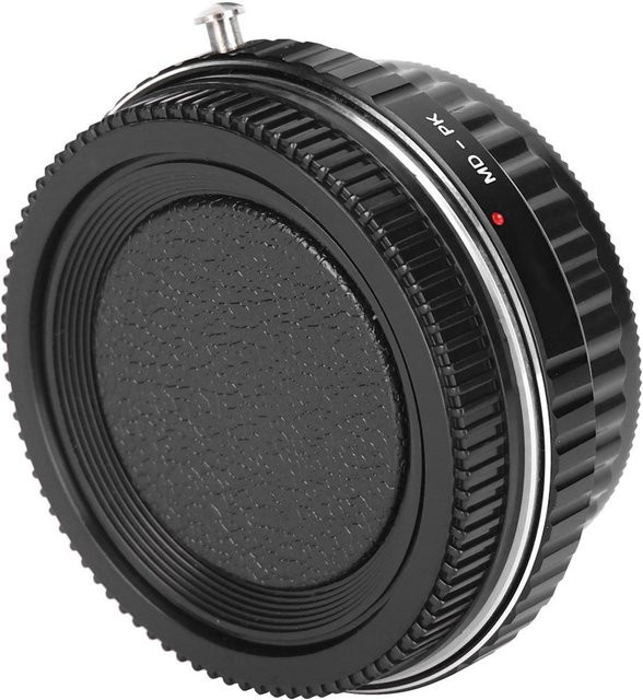 Fikaz MD-PK Adapterring mit Korrekturlinse für Minolta MD auf Pentax PK Bajonett, Schwarz - Bild 1