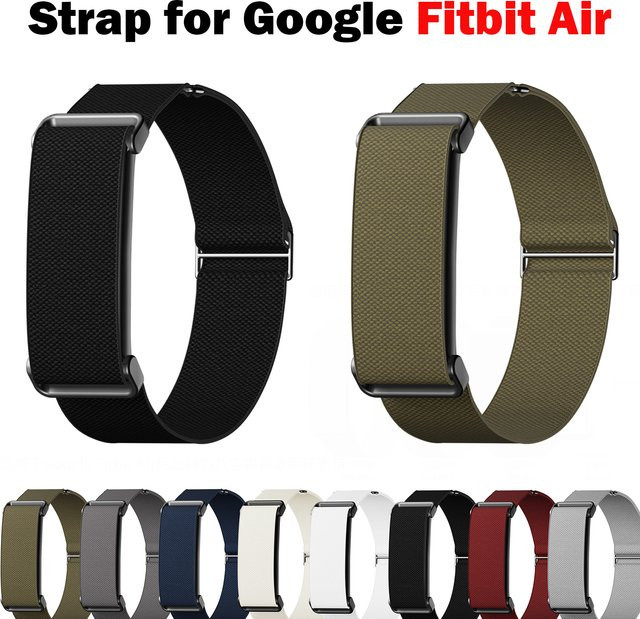 RWBANDS Ersatzarmband Fitbit Air, Nylonband, Schwarz, Unisex - Bild 1