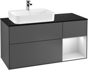 V&B Waschtischunterschrank Finion in Anthrazit, Breite: 120 cm, Tiefe: 50,1 cm, Höhe: 50,1 cm - Bild 1