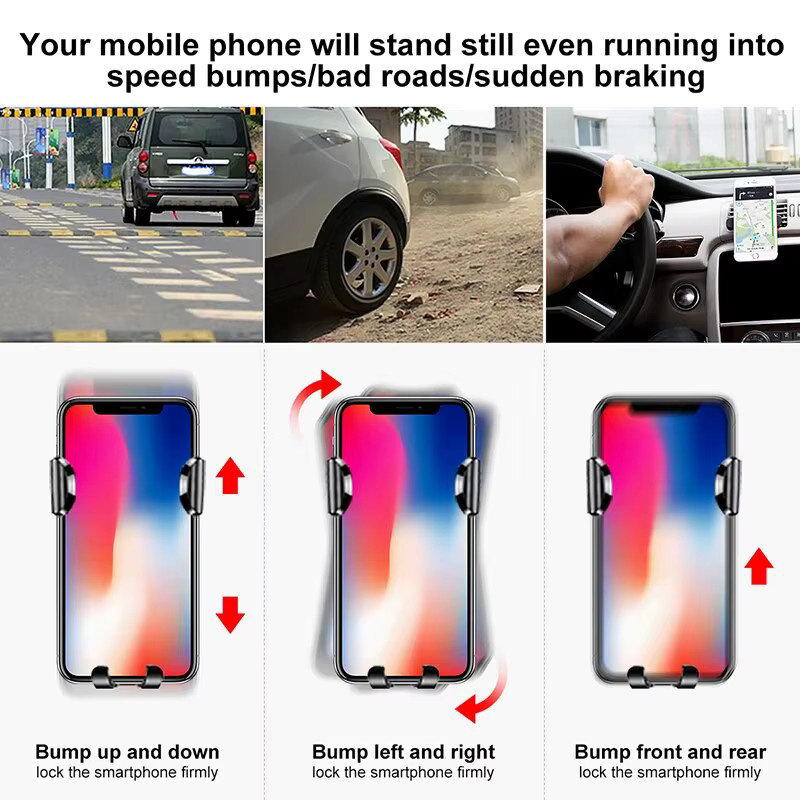 Baseus Autotelefonhalter Gravity Dashboard Sucker für iPhone, Samsung, Xiaomi und Huawei in Schwarz - Bild 4