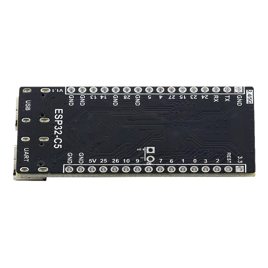 ESP32-C5 Entwicklungsboard mit Dualband 2,4 GHz und 5 GHz Wi-Fi, ESPC5-32E-N4-Modul mit externer Antenne für Drohnen-RID-Empfänger, Schwarz - Bild 3