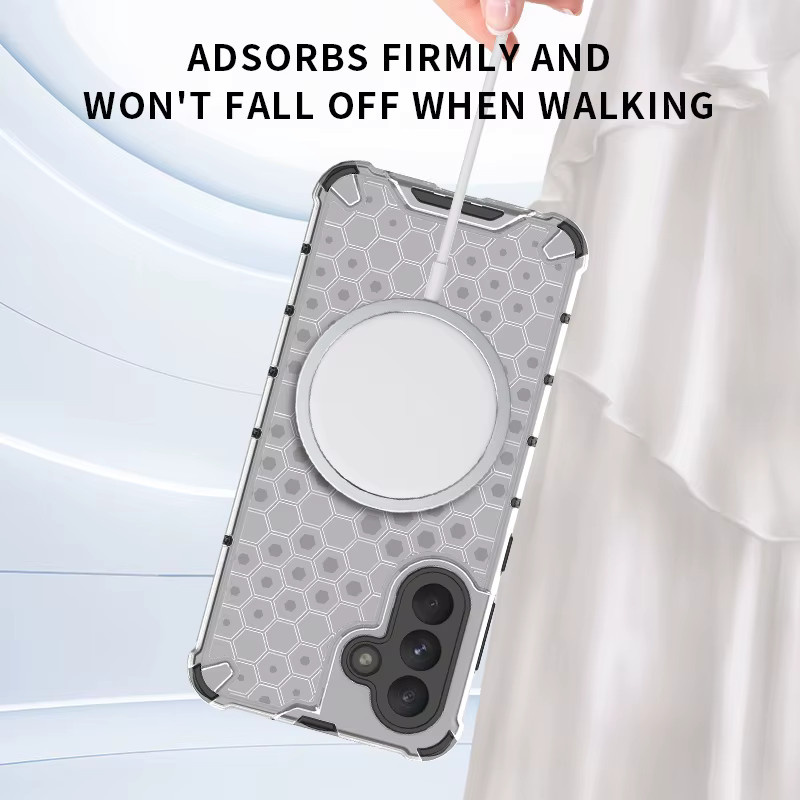 Magnetische und stoßfeste Handyhülle in Transparent für Samsung Galaxy S23 S24 Plus S25 Ultra A55 A16 A36 A56 mit durchscheinender Rüstung und Hartschale - Bild 3