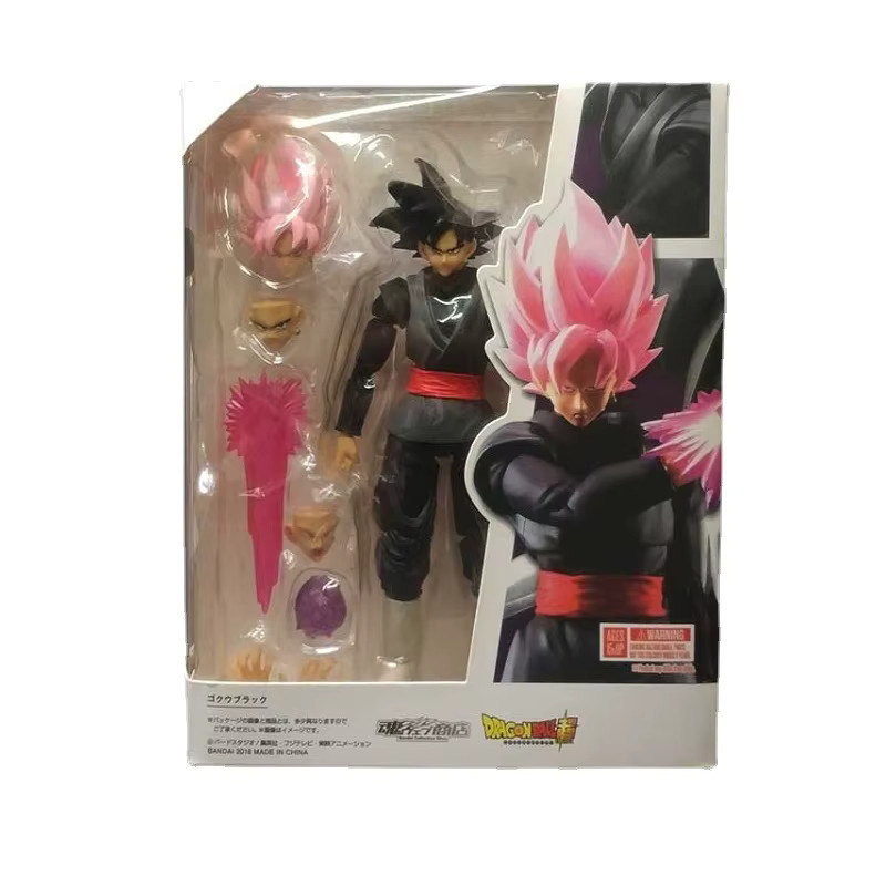 Bandai Dragon Ball Shf Schwarz Goku Saiyajin Zamasu Rosa-Gelenk Action Figur - Bild 2