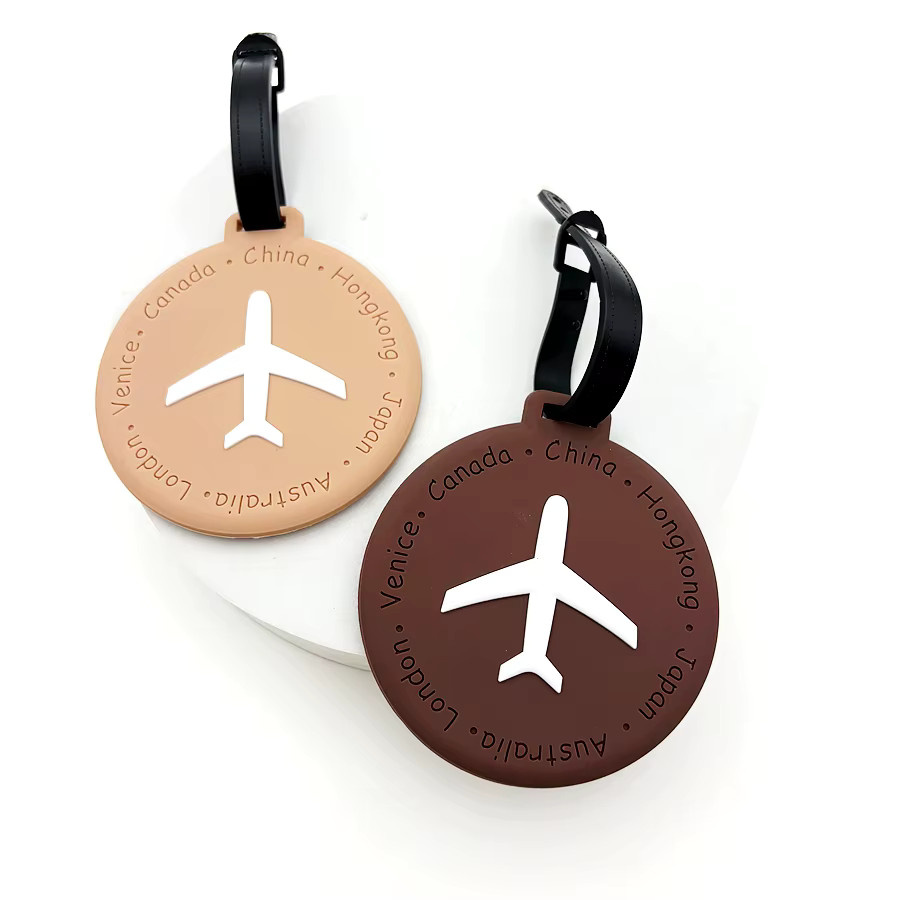 BOYI Gepäckanhänger mit Display-Lanyard als anpassbares Namensschild für Reisetaschen in Braun und Multicolour - Bild 3