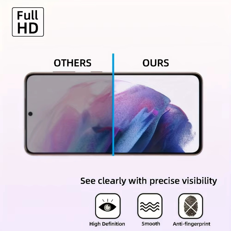 3-teiliges DIXSG Displayschutz-Set aus gehärtetem Glas für Samsung S24, transparent, vollständige Abdeckung - Bild 3