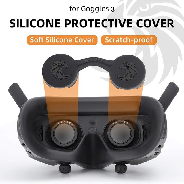 DJI Silikon Schutzabdeckung und Lagerungshalterung für Avata, Avata 2 sowie Goggles 2 und Goggles 3 in Schwarz - Bild 1