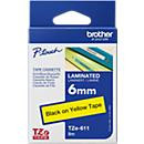Brother TZe-611 Schriftbandkassette für P-touch, Farbe: Gelb, Schriftfarbe: Schwarz, Breite: 6 mm, Länge: 8 m - Bild 5