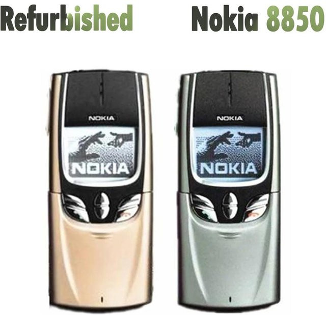 Generalüberholtes Nokia 8850 Schiebe-Mobiltelefon in Gold mit 1 SIM-Karte - Bild 1