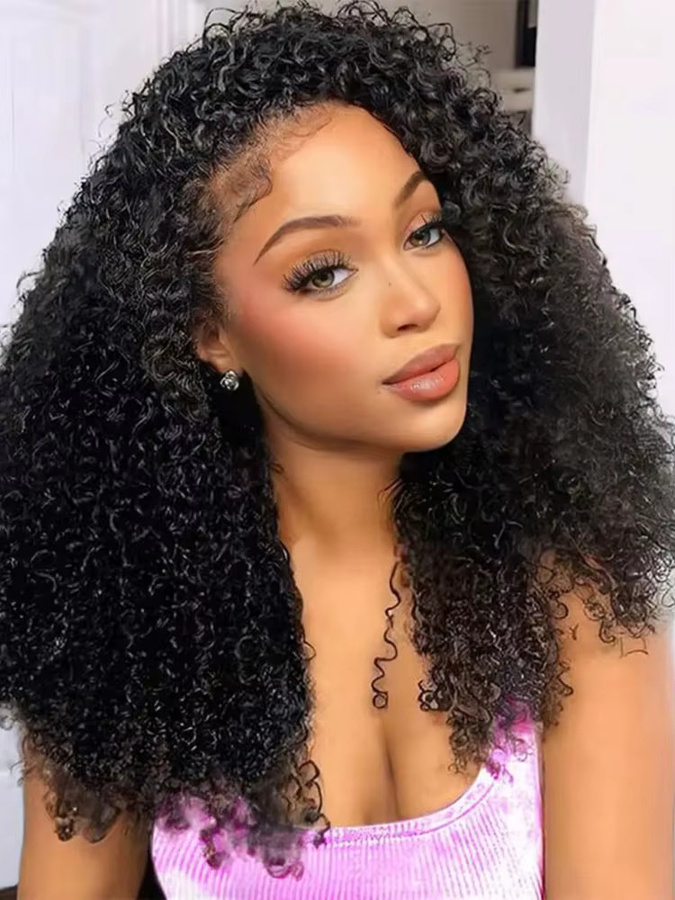 Dula A Hair Halbe Perücke, Kinky Curly, 250 % Dichte, Remy-Echthaar - Bild 7