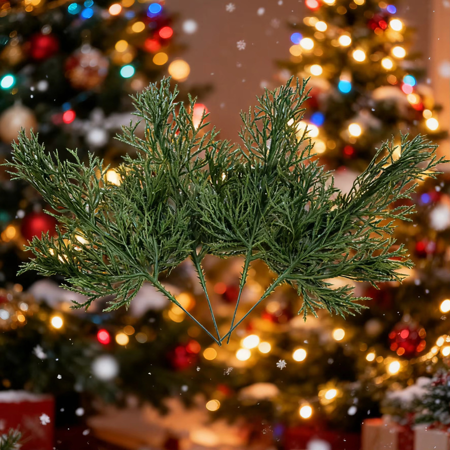 XIAOYINMO Künstliche Pflanzen Blätter in Grün für Weihnachtsbaum, Hochzeit und DIY-Dekoration aus Kunststoff - Bild 2