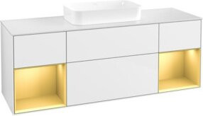 V&B Waschtischunterschrank Finion in Weiß lackiert, B/T/H: 160 x 50,1 x 50,1 cm - Bild 1