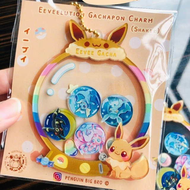 Bandai Pokémon Eeveelution Acryl-Shaker-Schlüsselanhänger, Einzelfigur - Bild 1