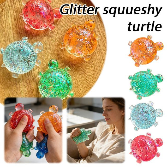 Topmix Schildkröte Malz-Quetschspielzeug, Weiche Gans Fidget Spielzeug, beige - Bild 1