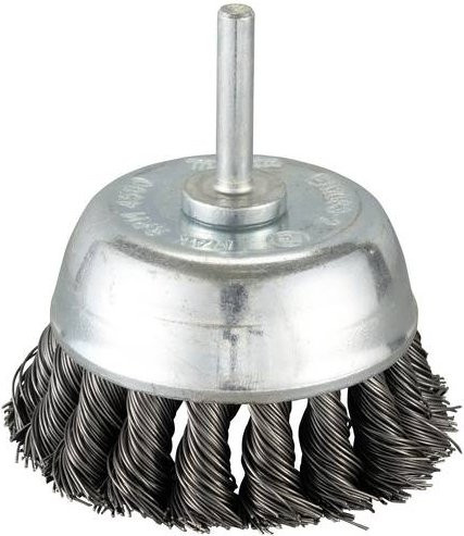 Makita Topfbürste D-73807 aus Stahl mit Rundschaft in Silber, Durchmesser 75 mm - Bild 1