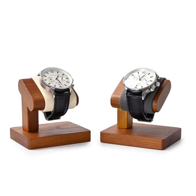MISHITU Uhrenständer, Holz, Schwarz, Unisex - Bild 5