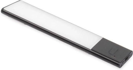 Emuca LED-Wandleuchte Kaus Black mit Bewegungssensor, USB-wiederaufladbar, Schwarz Metallic, Länge: 60 cm - Bild 1