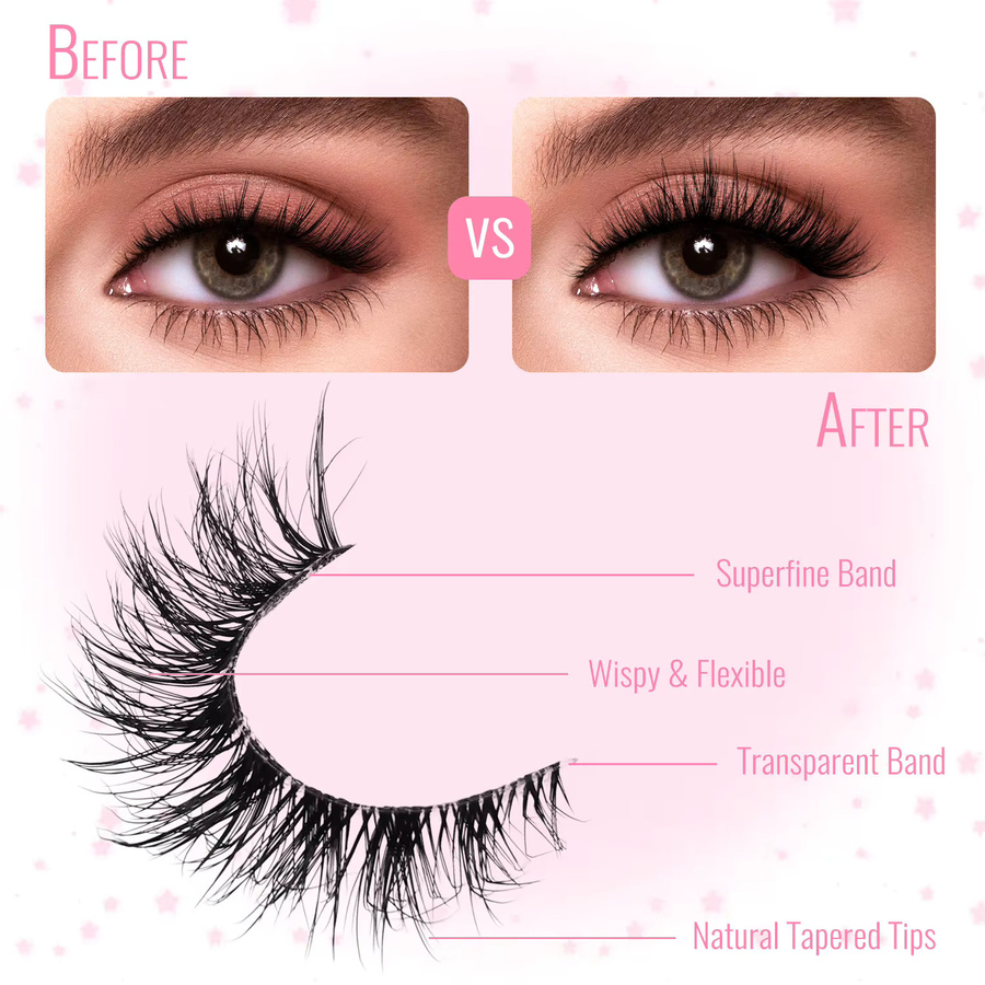 MAGT Künstliche Wimpern, 10 Paar, Natürlich - Bild 3