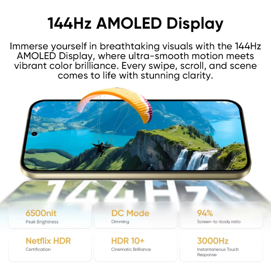 realme 16 Pro 5G Smartphone Grau mit 200-MP-LumaColor-Kamera, 6500-nit-AMOLED-Display, 6500-mAh-Akku und NFC - Bild 5