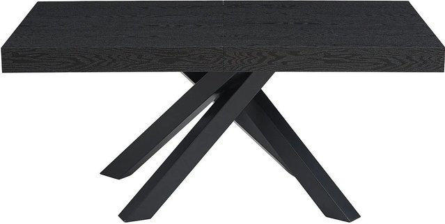 Esstisch Catonav Schwarz aus MDF und Metall ausziehbar B/T: 160 x 200 bis 240 cm - Bild 1