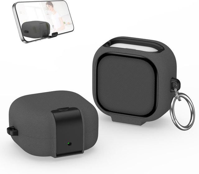 ONM Schutzhülle für Samsung Galaxy Buds 4 und Buds 4 Pro aus leichtem PC mit Handyhalterung in Pink und Black - Bild 1