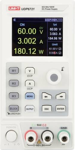 Uni-T UDP6721 Labornetzgerät in Weiß, einstellbar 0 - 60 V/DC, 0 - 8A, 180W, mit RS-232 und Remote-Funktion, 1 Ausgang - Bild 1