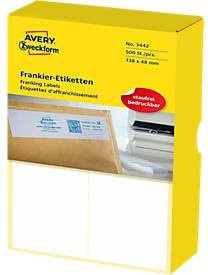 Avery Zweckform Frankieretiketten 3442, weiß, B: 138 mm, H: 48 mm - Bild 1