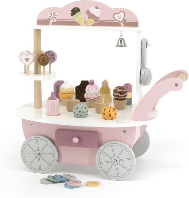 PolarB Eiswagen Rollenspiel-Set, rosa, Holz, ab 3 Jahre - Bild 1