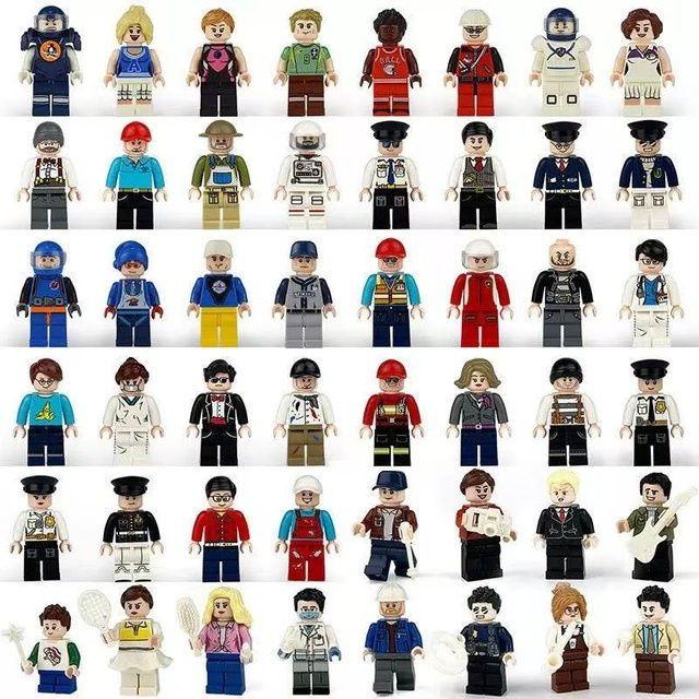 Norepat Mini-Stadtpuppen, Filmfiguren, Arbeiter, Polizisten, Ninjas, Set / Bundle - Bild 1