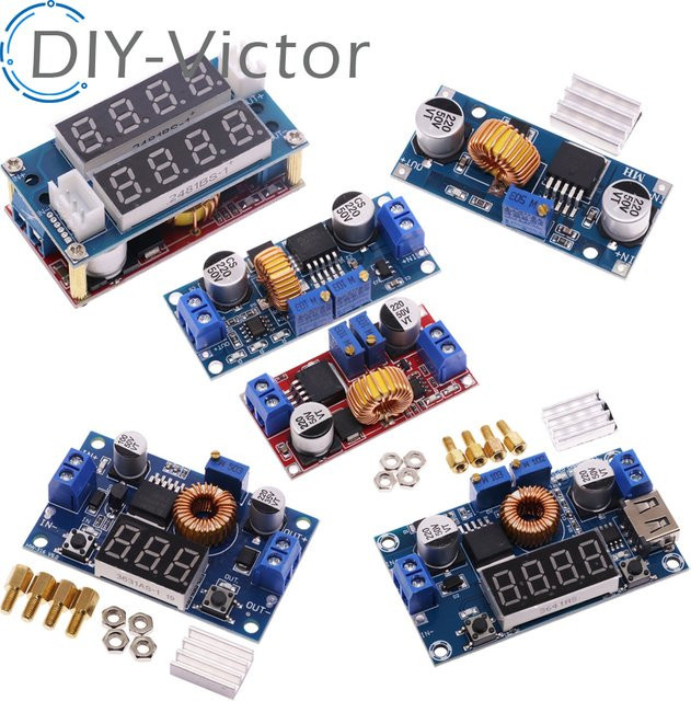 XL4015 Step Down Modul Original 5A DC zu DC CC CV Lithium Batterie Ladegerät mit LED in Blau - Bild 1